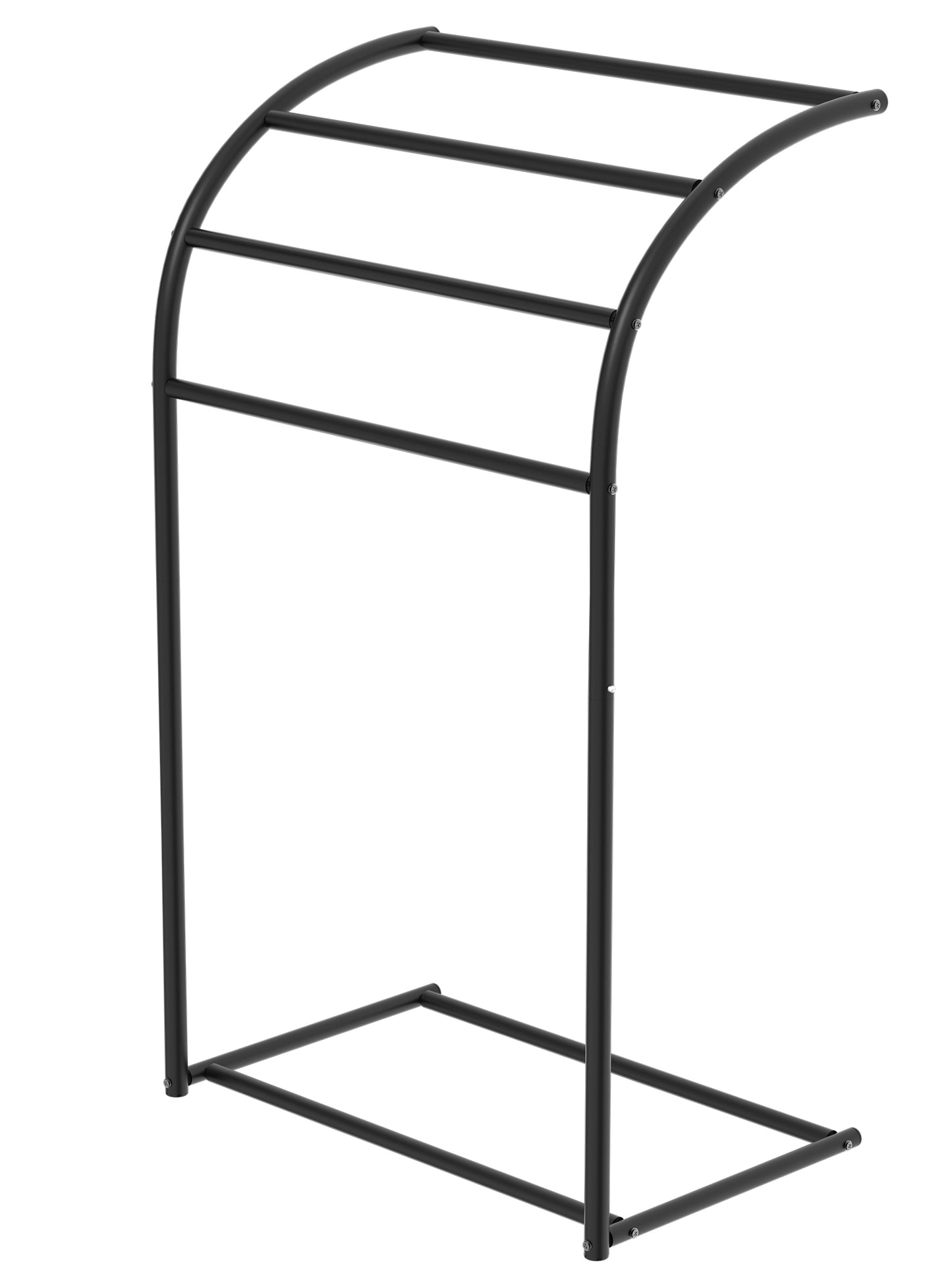 Nefoso 40" Tall Pool Towel Rack Outdoor,4 Tier Free Standing Towel Rack,Metal Towel Racks for Bathroom,Poolside Storage Organizer,for Indoor and Outdoor ,Beach, Swimming Pool, Home(Black)