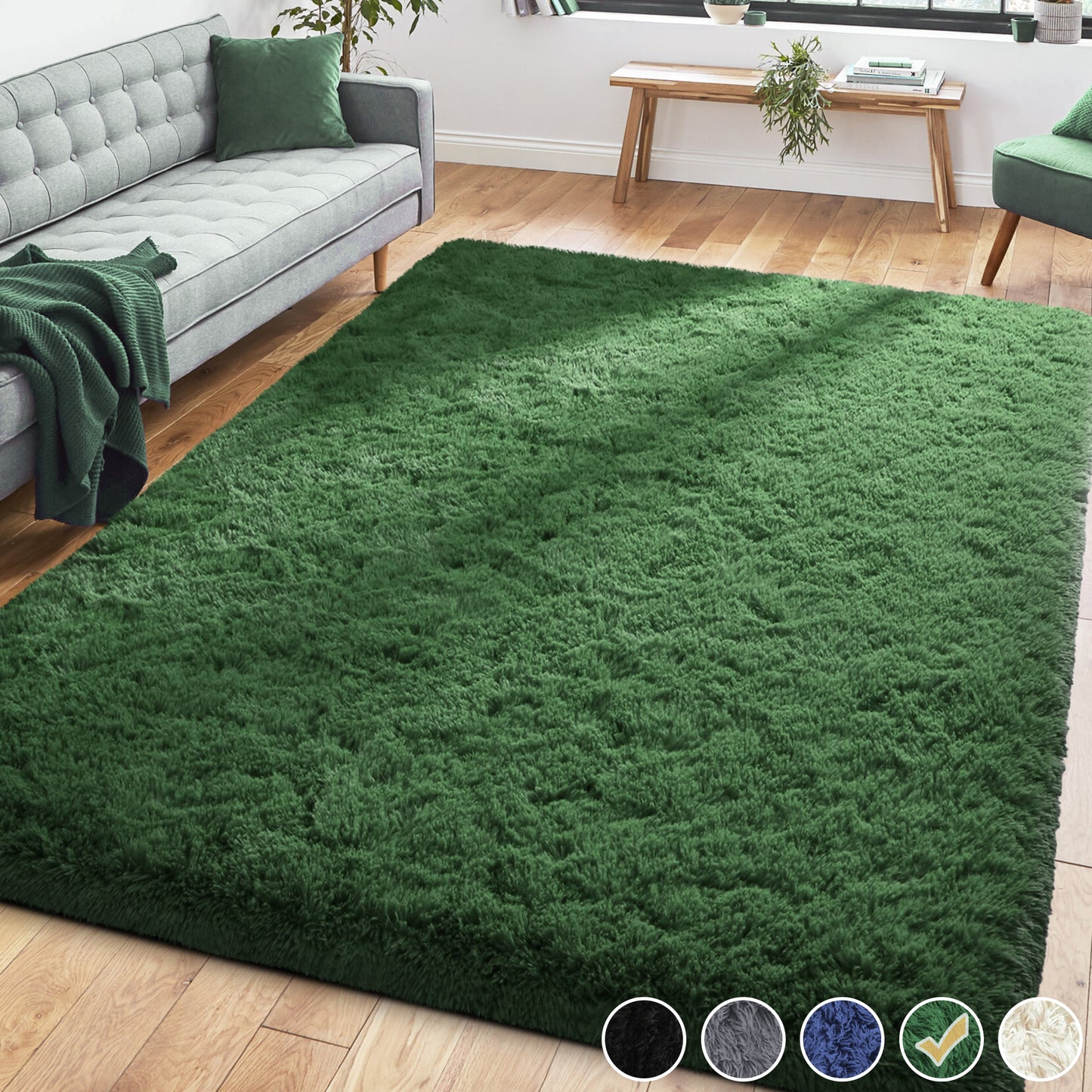 Nefoso Shag Area Rug, 5ft x 7ft / 6ft x 9ft / 7ft x 10ft Soft Fluffy Area Rugs for Living Room Bedroom Decor Carpet