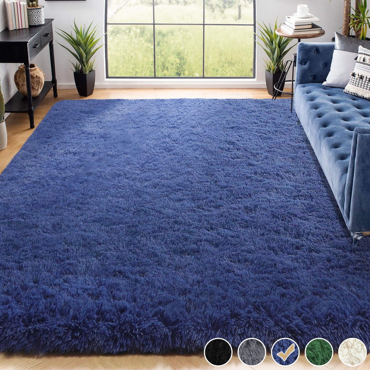 Nefoso Shag Area Rug, 5ft x 7ft / 6ft x 9ft / 7ft x 10ftt / 9ft x 12ft Soft Fluffy Area Rugs for Living Room Bedroom Decor Carpet
