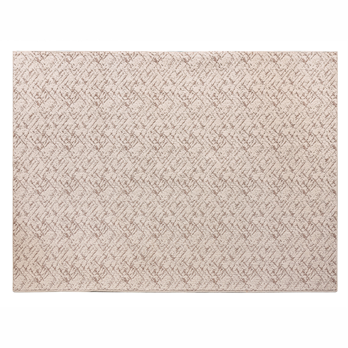 Nefoso 5ft x 8ft / 8ft x 10ft Polypropylene Rug, Washable Area Rugs Non-Slip Carpet for Living Room Bedroom Dining Room, Beige & Brown