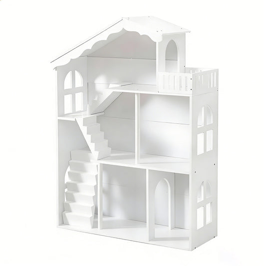 Children's Toy House Bookshelf Wooden Toy House Bookshelf Children's Toy Storage 3-layer Bookshelf Children's Bedroom Game Room Suitable for 3+year old children (overweight and oversized)