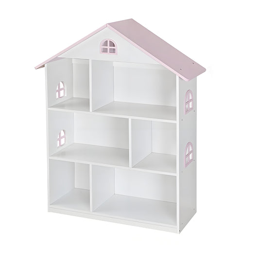 Children's Toy House Wooden Toy House Bookshelf 3-layer Doll House Bookshelf Toy Storage Rack Storage Box Children's Bedroom Puzzle Toys (Overweight and Oversized)
