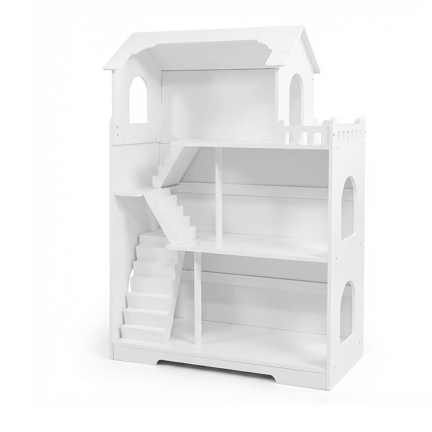 Children's Toy House Wooden Toy House Bookshelf 3-story Toy House Bookshelf Storage Dollhouse Children's House Large Dollhouse Game Room Suitable for children aged 3+(overweight and oversized)