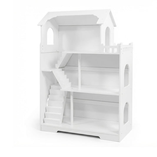 Children's Toy House Wooden Toy House Bookshelf 3-story Toy House Bookshelf Storage Dollhouse Children's House Large Dollhouse Game Room Suitable for children aged 3+(overweight and oversized)