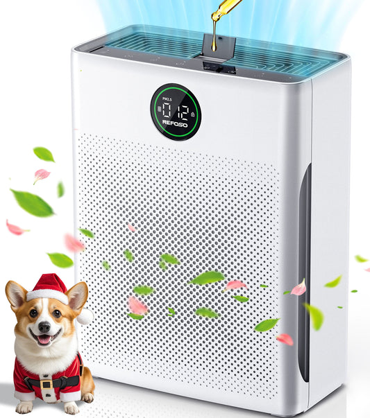 Nefoso Air Purifier, HEPA Air Purifier for Home Large Room 1500 Sq. ft, Real Time PM2.5, Pet Mode Auto Mode, Child Lock for Pet Dander, Dust, Pollen and Smoke