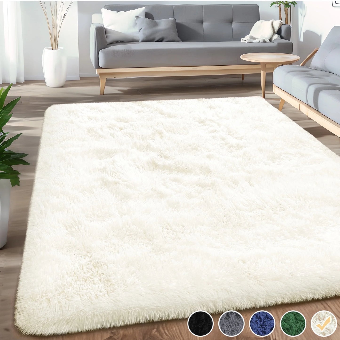 Nefoso Shag Area Rug, 5ft x 7ft Soft Fluffy Area Rugs for Living Room Bedroom Decor Carpet