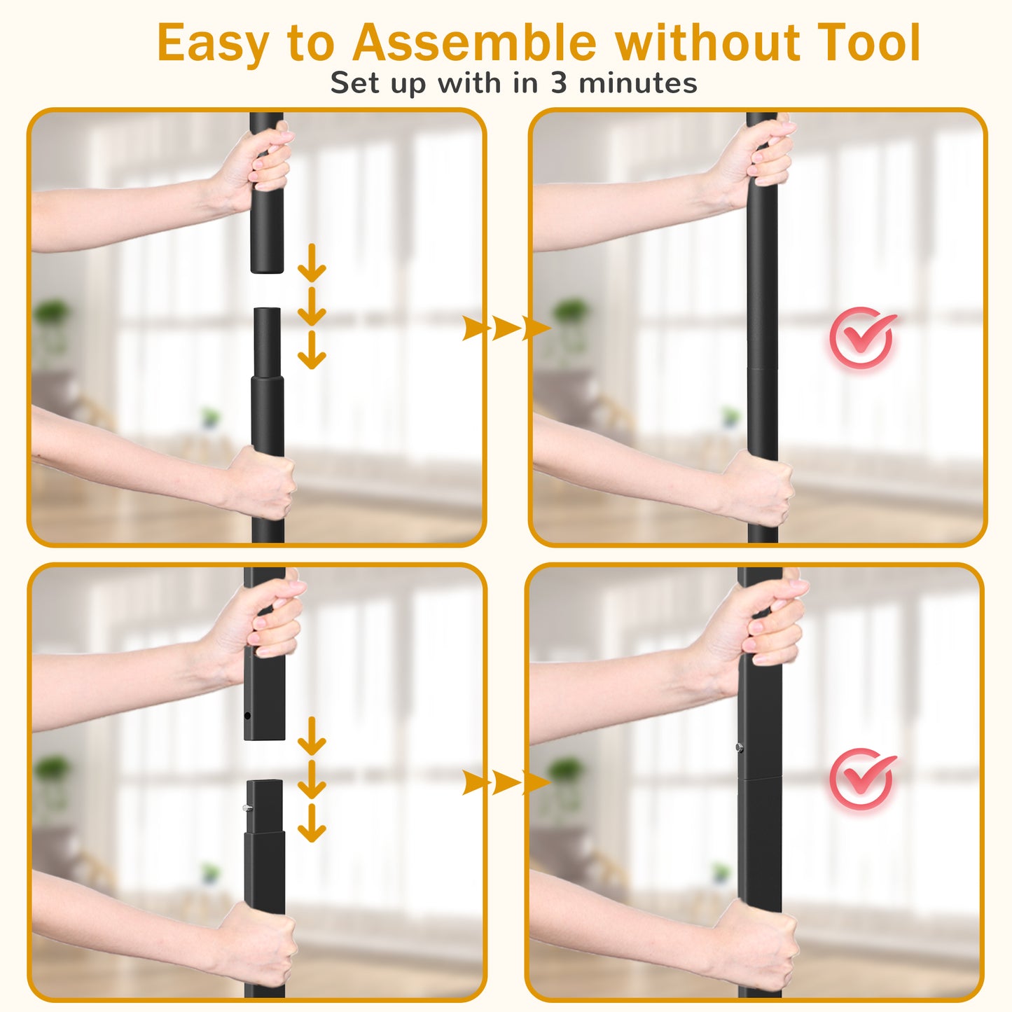 Nefoso Heavy Duty Clothes Rack with Wheels,Rolling Garment Clothing Rack for Display and Storage, Hanging Clothes,60"L x 18.4"W x 60"H(Black)