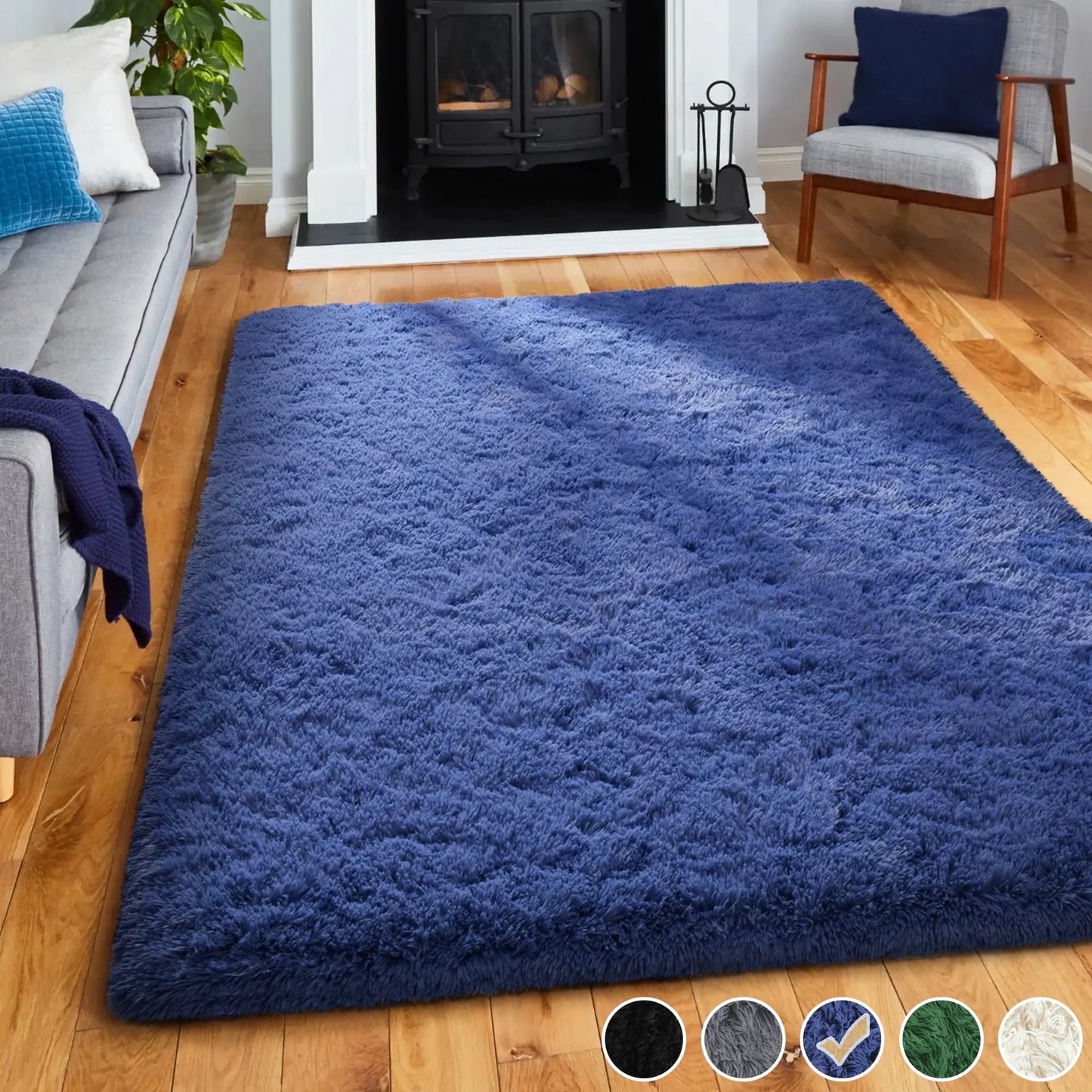 Nefoso Shag Area Rug, 5ft x 7ft Soft Fluffy Area Rugs for Living Room Bedroom Decor Carpet