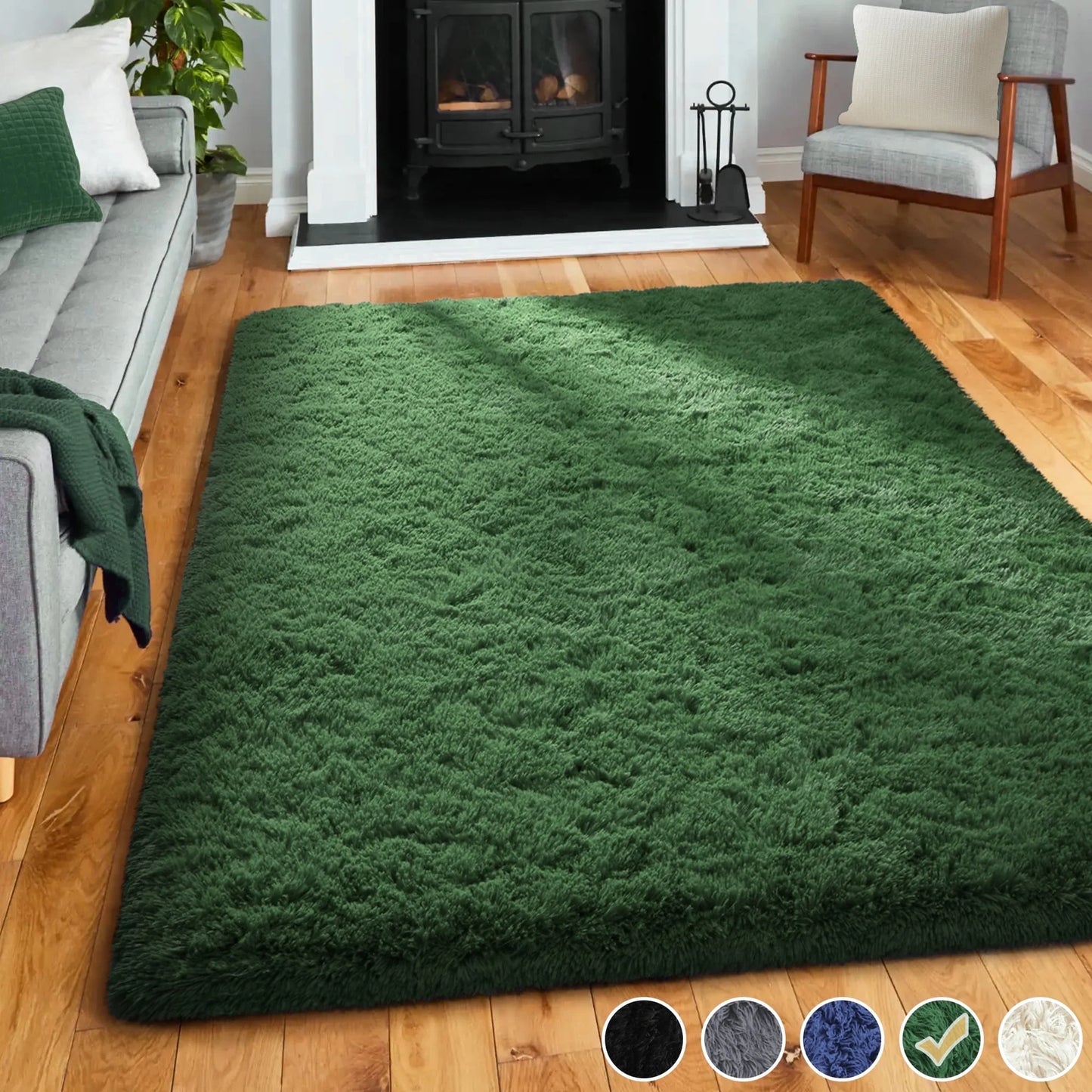 Nefoso Shag Area Rug, 5ft x 7ft Soft Fluffy Area Rugs for Living Room Bedroom Decor Carpet