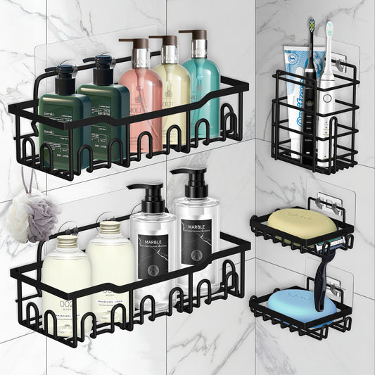 Shower Caddy 5 Pack, Adhesive Shower Accessory, for Bathroom Storage  Organizer 