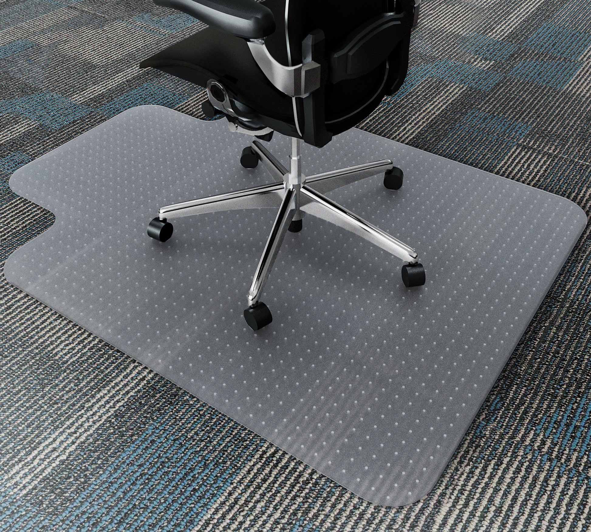 NEFOSO Chair Mat for Carpet, 36 x 48 inch Home Office Chair PVC Floor Mat  with Lip (Transparent )