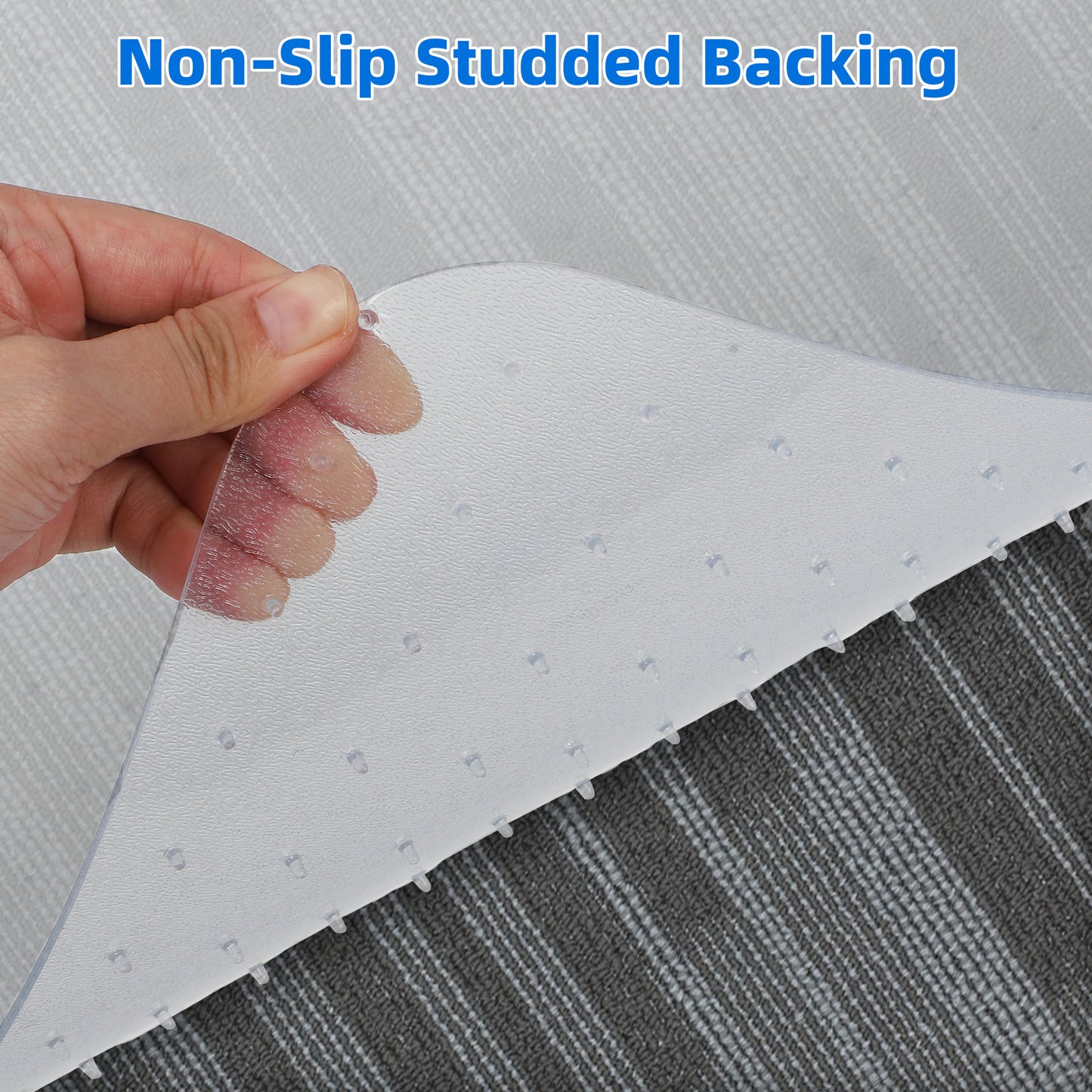 NEFOSO Chair Mat for Carpet, 36 x 48 inch Home Office Chair PVC Floor Mat with Lip (Transparent )