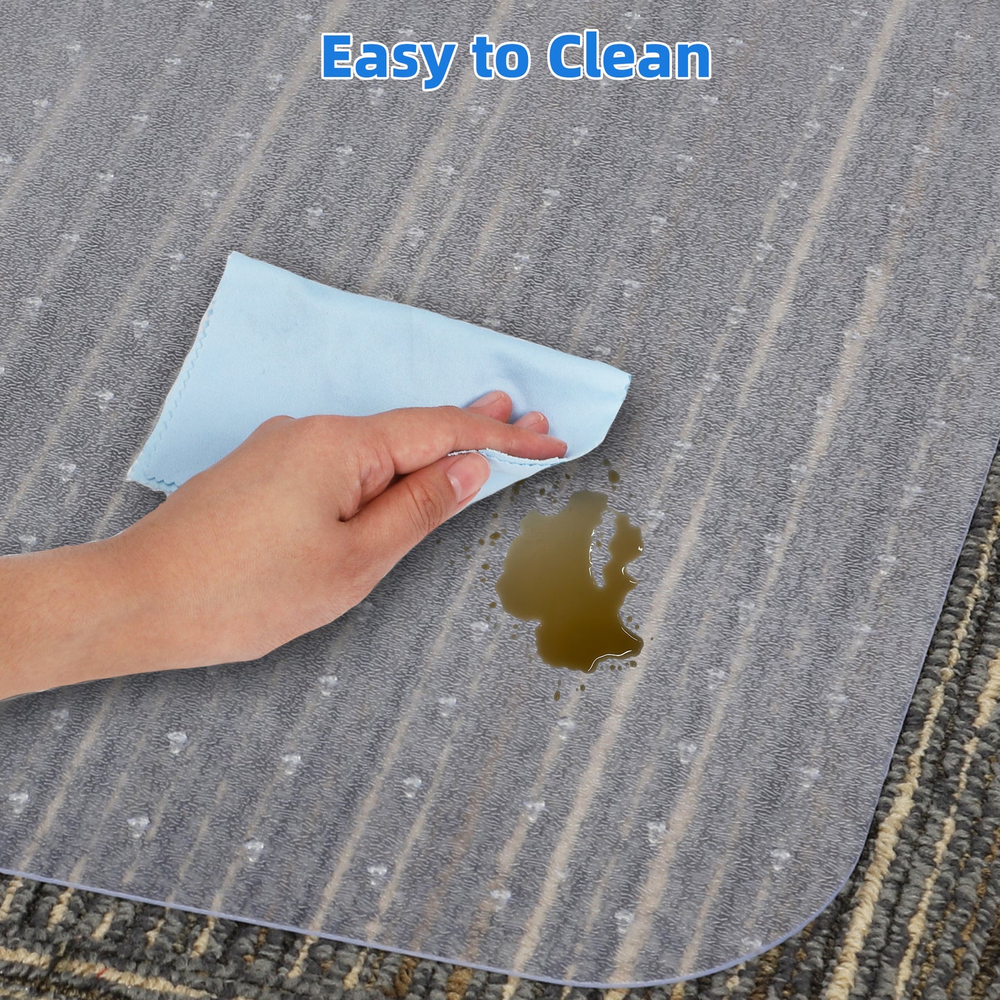 NEFOSO Chair Mat for Carpet, 36 x 48 inch Home Office Chair PVC Floor Mat with Lip (Transparent )